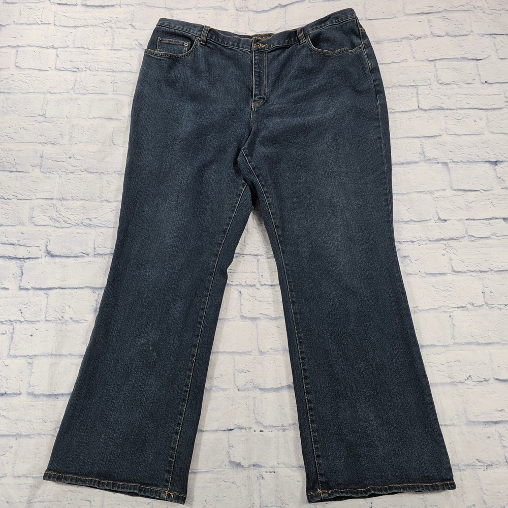Lauren Jeans co Ralph Lauren Straight Jeans Women 20W Blue Dark Wash Stretch Y2K